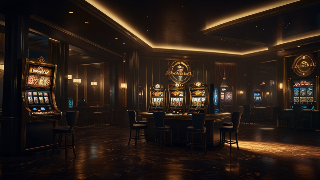 Spieler prüft Willkommensbonus auf einem leuchtenden Casino-Bildschirm